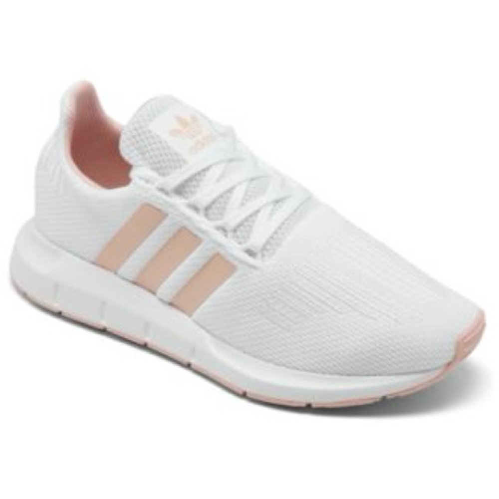 Adidas Women's White and Pink Athletic Shoes